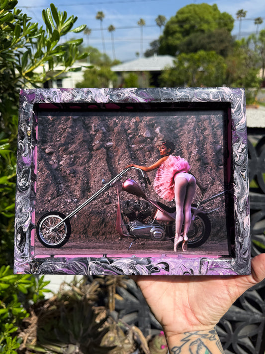 NEW! PAINTED LADY AMBER XXXX. 8X10 TRIPPY TRAY -5