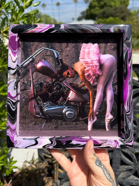 NEW! PAINTED LADY AMBER XXXX. 8X8 SQUARE TRIPPY TRAY -7
