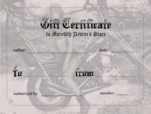 GIFT CERTIFICATES ($25- $50 -$100- $200)