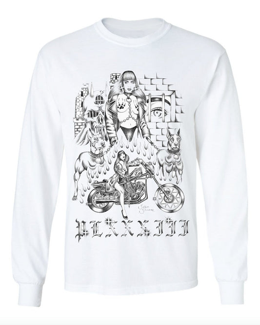 SPIDER SINCLAIRE X PLXXXIII Collab White Longsleeve (LOW STOCK)